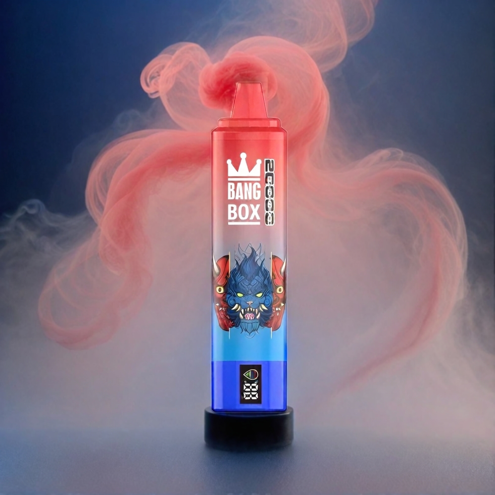 Italia Ingrosso Bang Box 20000 Puffs Vape Blue Lampone Ghiaccio con 0%/2%/3%/5% Nicotina, 35ml e 850mAh Ricaricabile