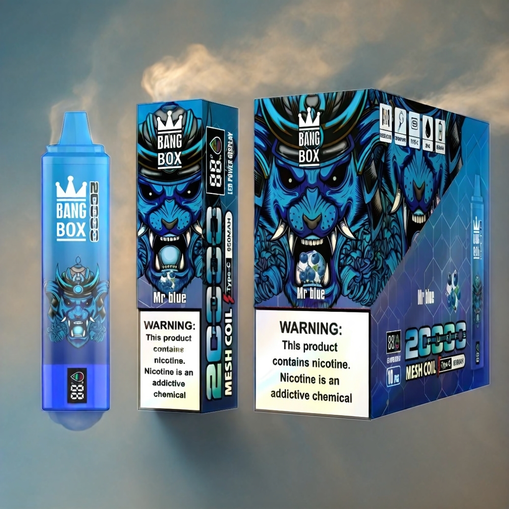 Italia Ingrosso - Bang Box 20000 Puffs Vape Mr Blue (Blu) - 0% 2% 3% 5% Nic - 35ml E-liquido - 850mAh