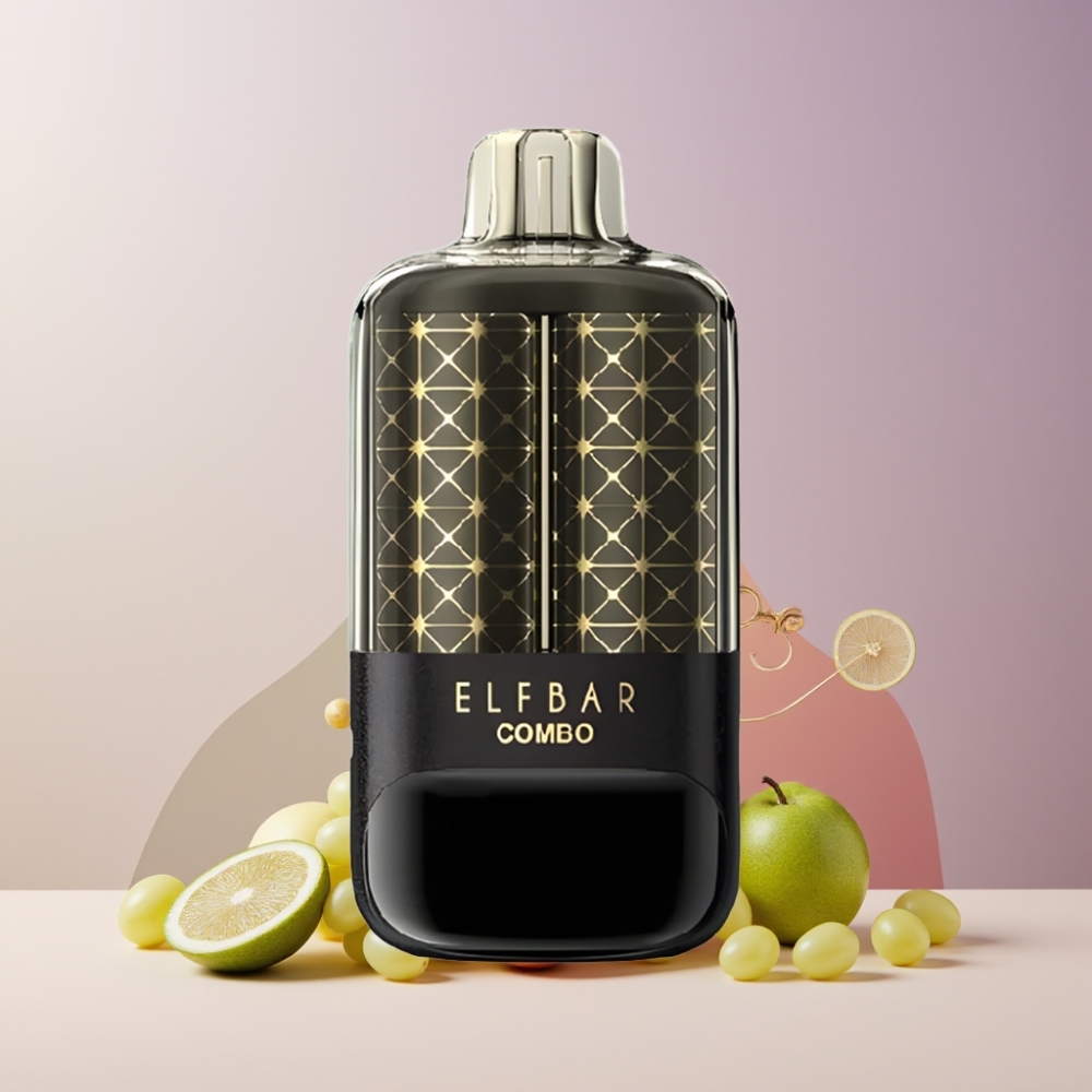 ELF BAR COMBO 25000 Puff Svapo Disposable Italia Ingrosso - Uva Verde & Uva, 22ml, 700mAh, Tipo-C, 5% Nicotina