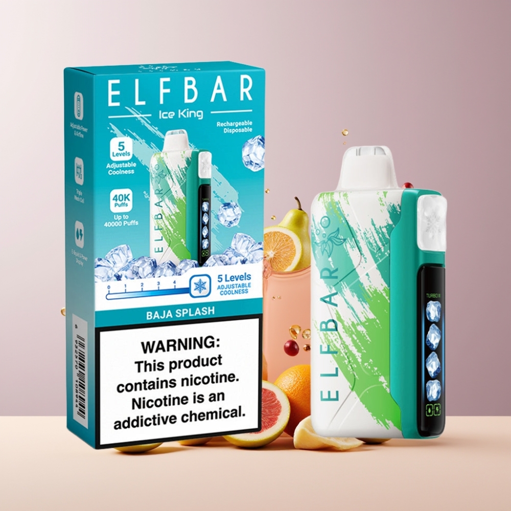 Elf Bar Ice King 40000 Puff Italia Ingrosso Disposable Vape Baja Splash con 20ml E-Liquid, 5% Nicotina, Batteria Ricaricabile 850mAh, 5 Livelli di Raffreddamento