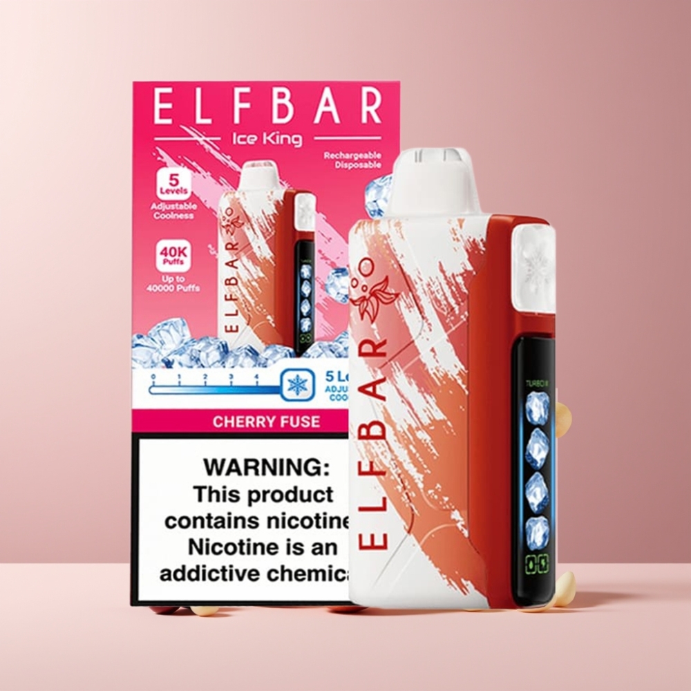 Elf Bar Ice King 40000 Puff Italia Ingrosso Disposable Vape Ciliegia Fusione 20ml 5% Nicotina
