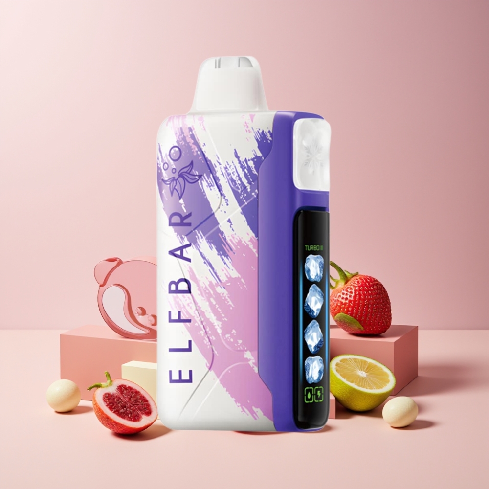 Elf Bar Ice King 40000 Puff Italia Ingrosso Disposable Vape Fragola Acida e Dragonfruit, 20ml, 5% Nicotina, Batteria 850mAh Ricaricabile