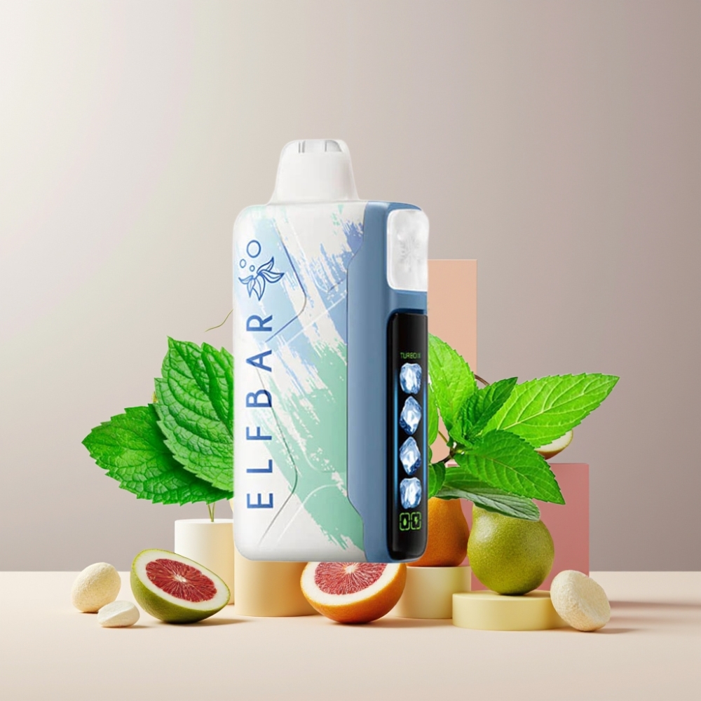Elf Bar Ice King 40000 Puff Italia Ingrosso Disposable Vape Menta Miami 20ml 5% Nic