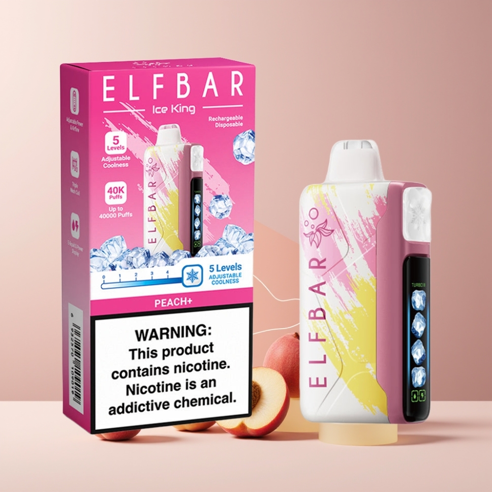 Elf Bar Ice King 40000 Puff Italia Ingrosso Disposable Vape Pesca+ 20ml 5% Nic
