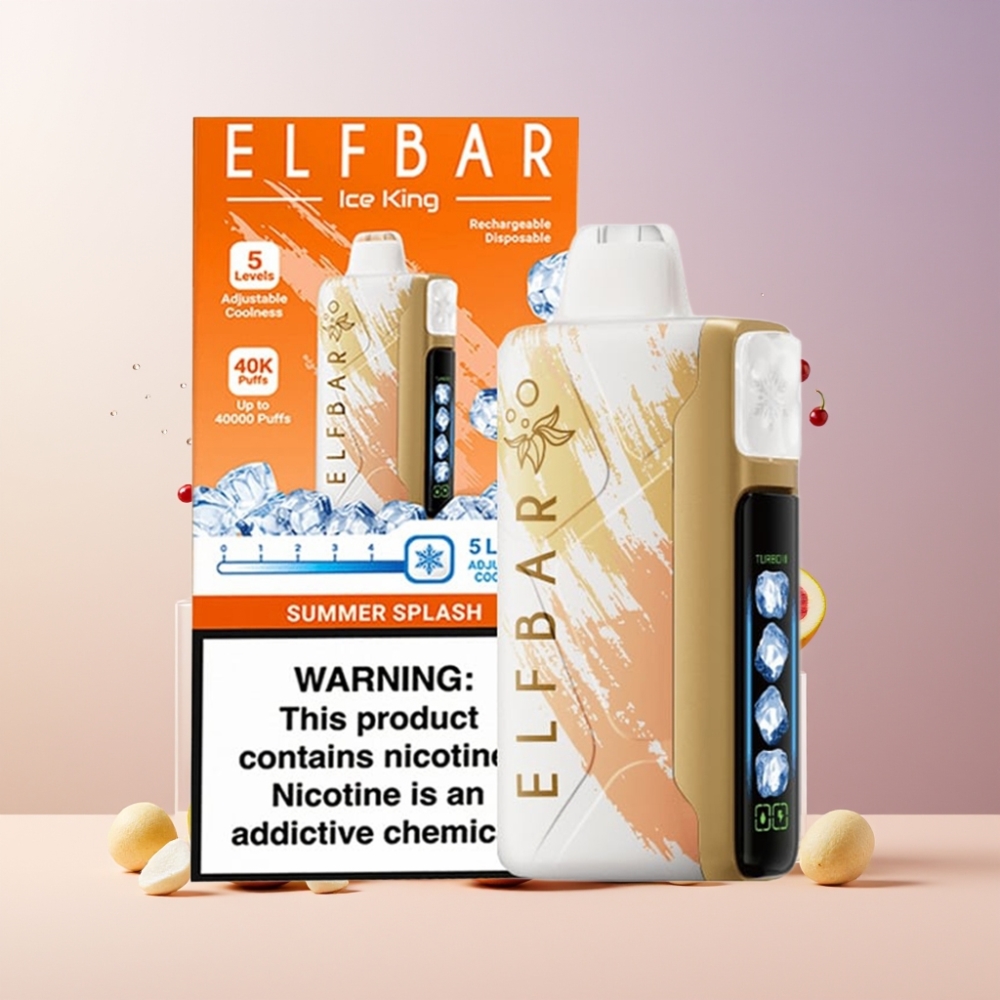 Elf Bar Ice King 40000 Puff Italia Ingrosso Disposable Vape Splash Estivo 20ml 5% Nicotina 850mAh