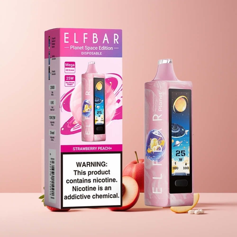 Elf Bar Planet 25000 Puff Disposable Vape Fragola Pesca Italia Ingrosso 5% 18ml 800mAh Mesh