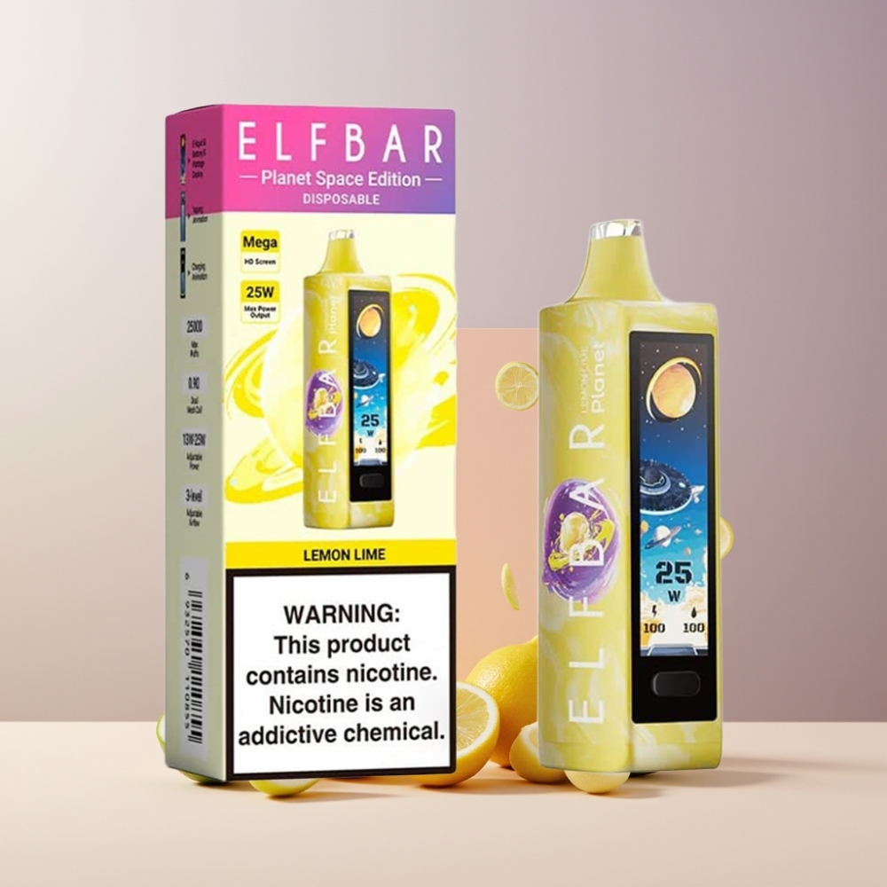 Elf Bar Planet 25000 Puff Disposable Vape Limone Lime Italia Ingrosso 5% 18ml 800mAh