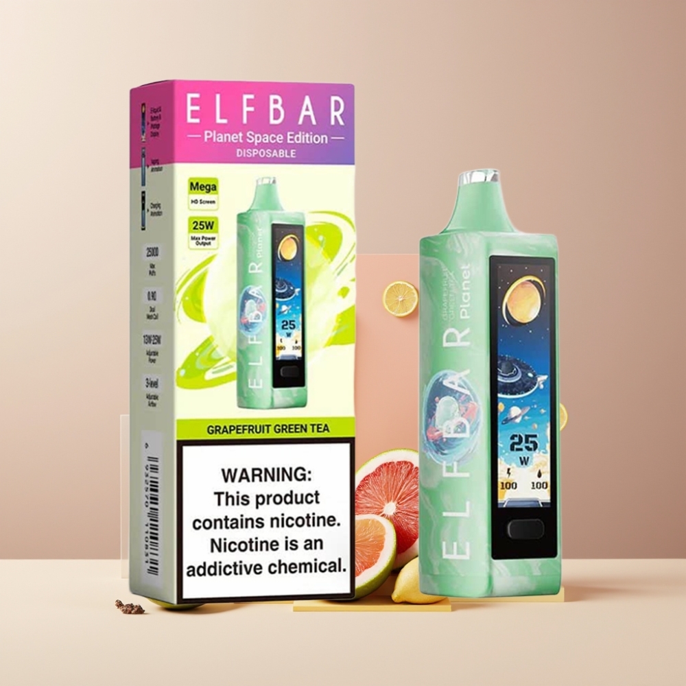 Elf Bar Planet 25000 Puff Disposable Vape Pompelmo Tè Verde Italia Ingrosso 5% 18ml 800mAh