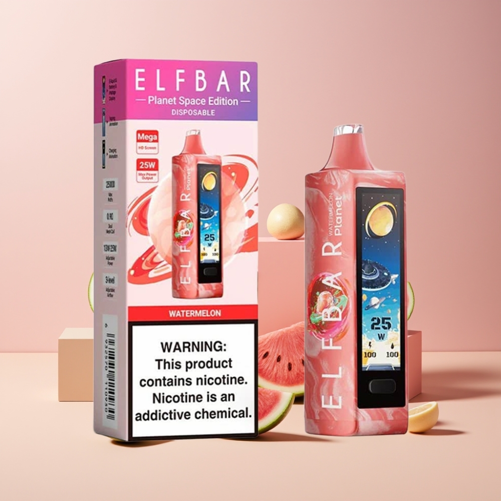 Elf Bar Planet 25000 Puff Italia Ingrosso Disposable Vape Anguria 5% 800mAh Ricaricabile