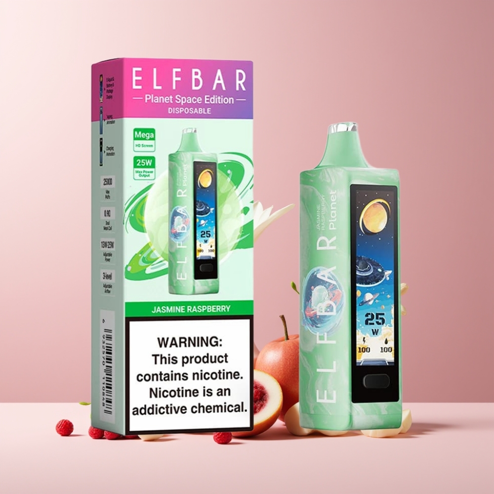 Elf Bar Planet 25000 Puff Italia Ingrosso Disposable Vape Gelsomina Lampone 50mg 18ml Ricaricabile
