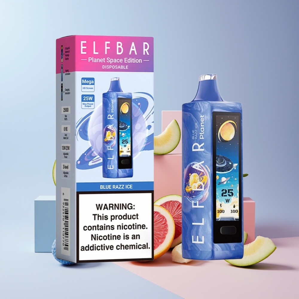 Elf Bar Planet 25000 Puff Italia Ingrosso Disposable Vape Mirtillo Ghiaccio 18ml 800mAh