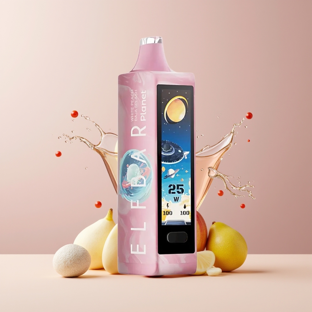 Elf Bar Planet 25000 Puff Italia Ingrosso Disposable Vape Pesca Bianca Baja Splash 5% 18ml 800mAh Mesh
