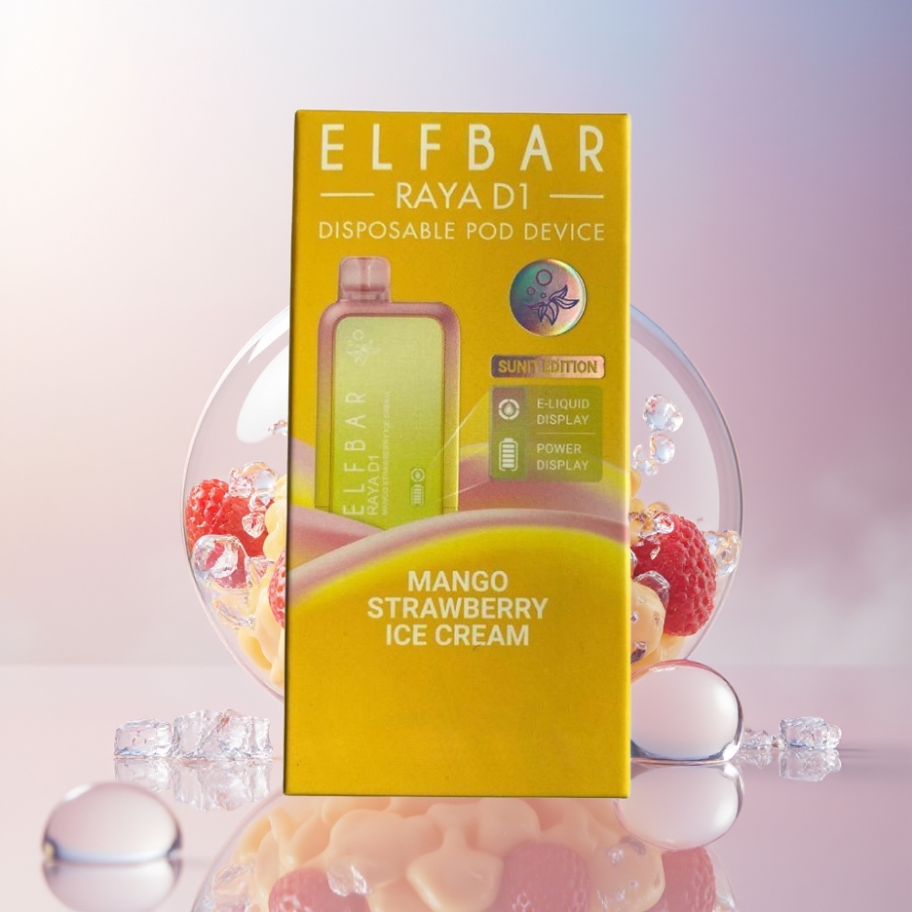 Elf Bar Raya D1 Italia Ingrosso 13000 Puff Mango Fragola Gelato 18ml 650mAh