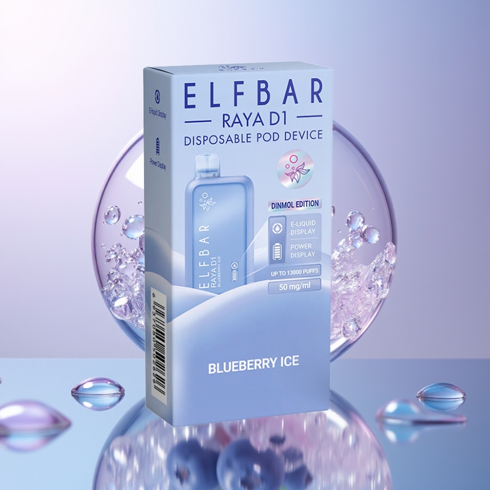 Elf Bar Raya D1 Italia Ingrosso 13000 Puff Mirtillo Ghiaccio 18ml Ricaricabile