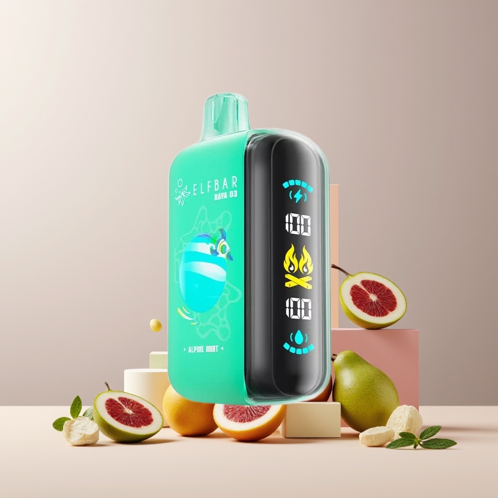 ELF BAR RAYA D3 25000 Puff Disposable Vape Menta Alpina Italia Ingrosso - 23ml, 5% Nic, 850mAh