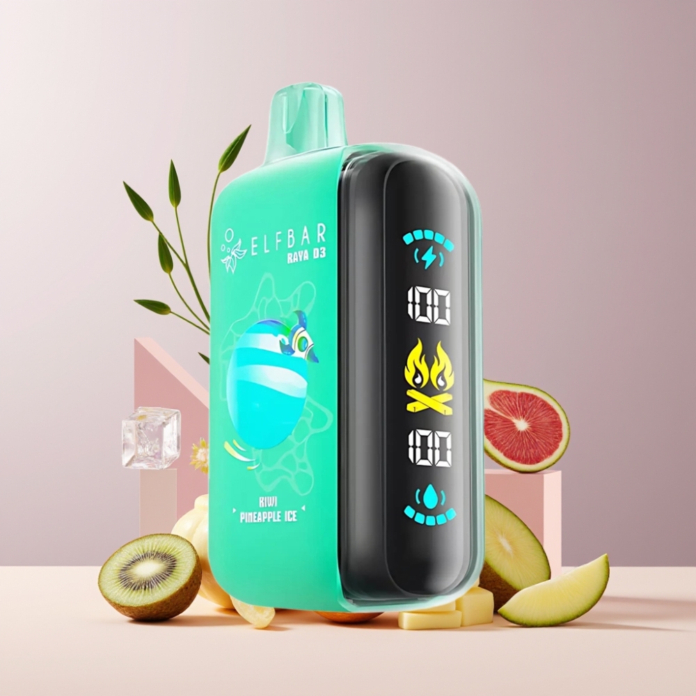 ELF BAR RAYA D3 25000 Puff Italia Ingrosso Disposable Vape Kiwi Ananas Ghiaccio 23ml 5% 850mAh Type-C