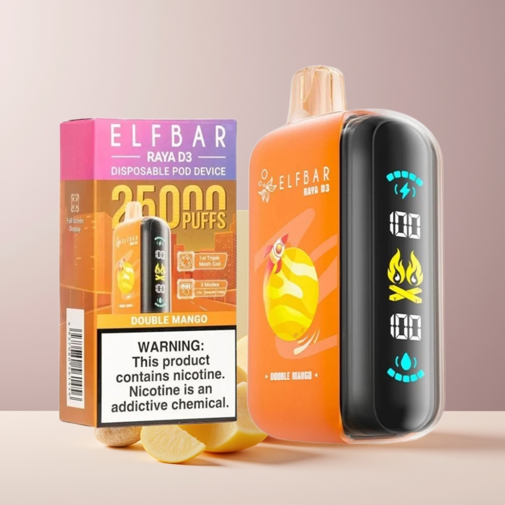 ELF BAR RAYA D3 25000 Puff Italia ingrosso Doppio Mango Ricaricabile 23ml 5%