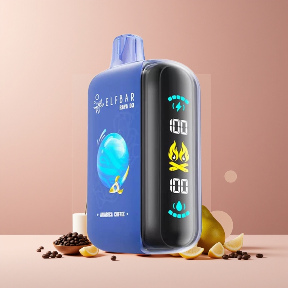 ELF BAR RAYA D3 25000 Puff Italia ingrosso Ricaricabile Caffè Arabica 23ml 5% Nicotina