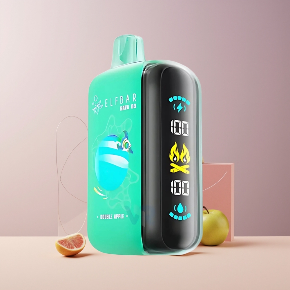 ELF BAR RAYA D3 25000 Puff Italia ingrosso Ricaricabile Doppia Mela 23ml 5% Nicotina