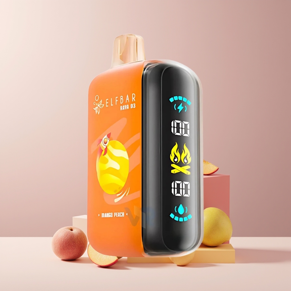 ELF BAR RAYA D3 Italia ingrosso 25000 Puff Ricaricabile Mango Pesca 23ml 5% Nicotina