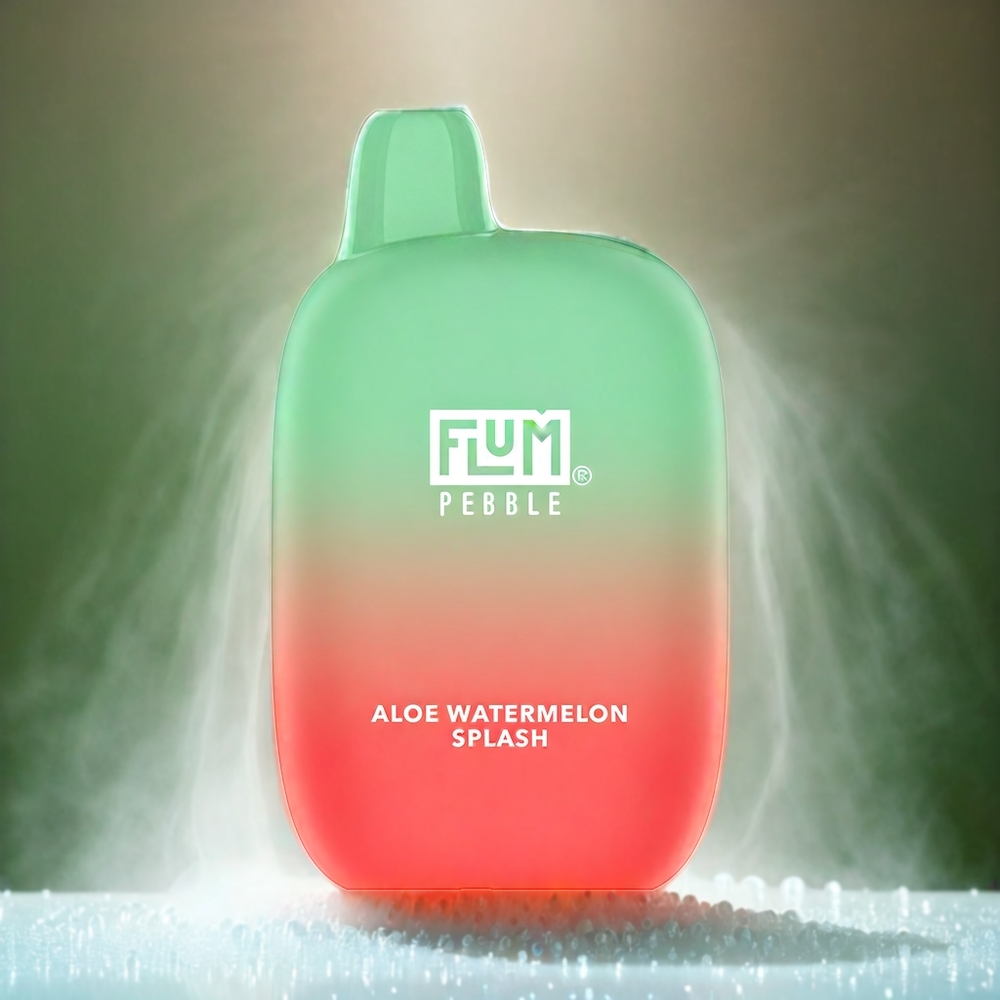 Flum Pebble 6000 Puffs Italia Ingrosso Dispositivo di Vapo con Ricarica Type-C – Aloe e Anguria Fresca, 10ml E-Liquid, 5% Nicotina, Batteria 500mAh, Coil Mesh