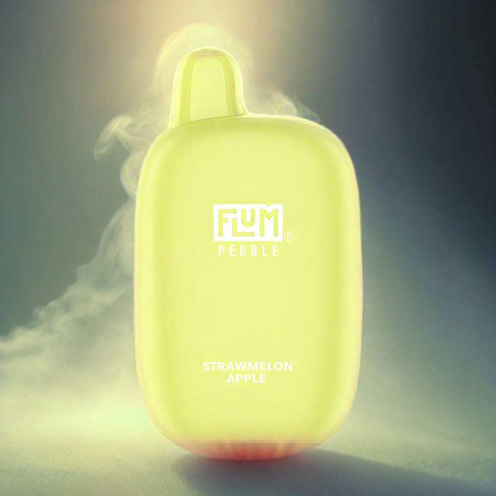 Flum Pebble 6000 Puffs Italia Ingrosso – Fragola Mela Mesh Coil, 10ml E-Liquid, Ricaricabile USB-C