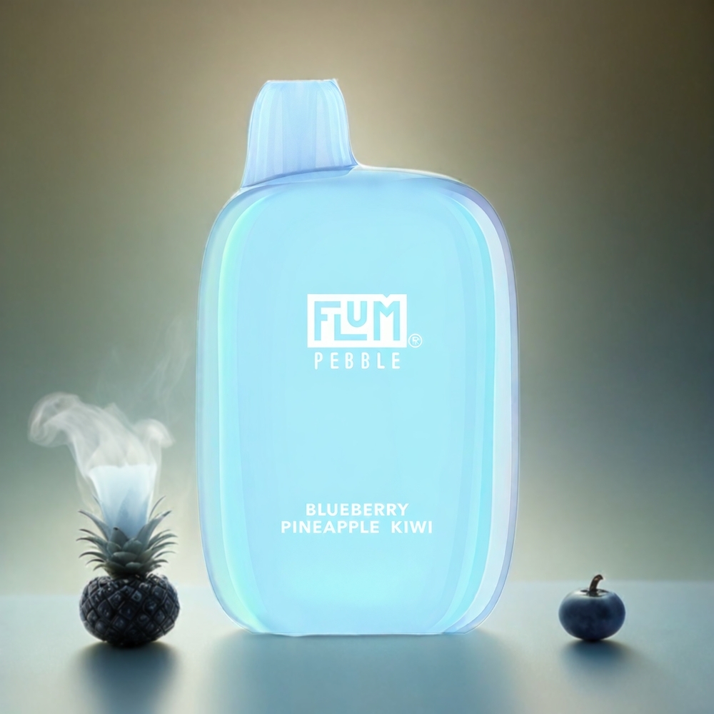 Flum Pebble 6000 Puffs Italia Ingrosso: Mirtillo Ananas Kiwi con 10ml di Liquido, 5% Nicotina, Ricaricabile Tipo-C