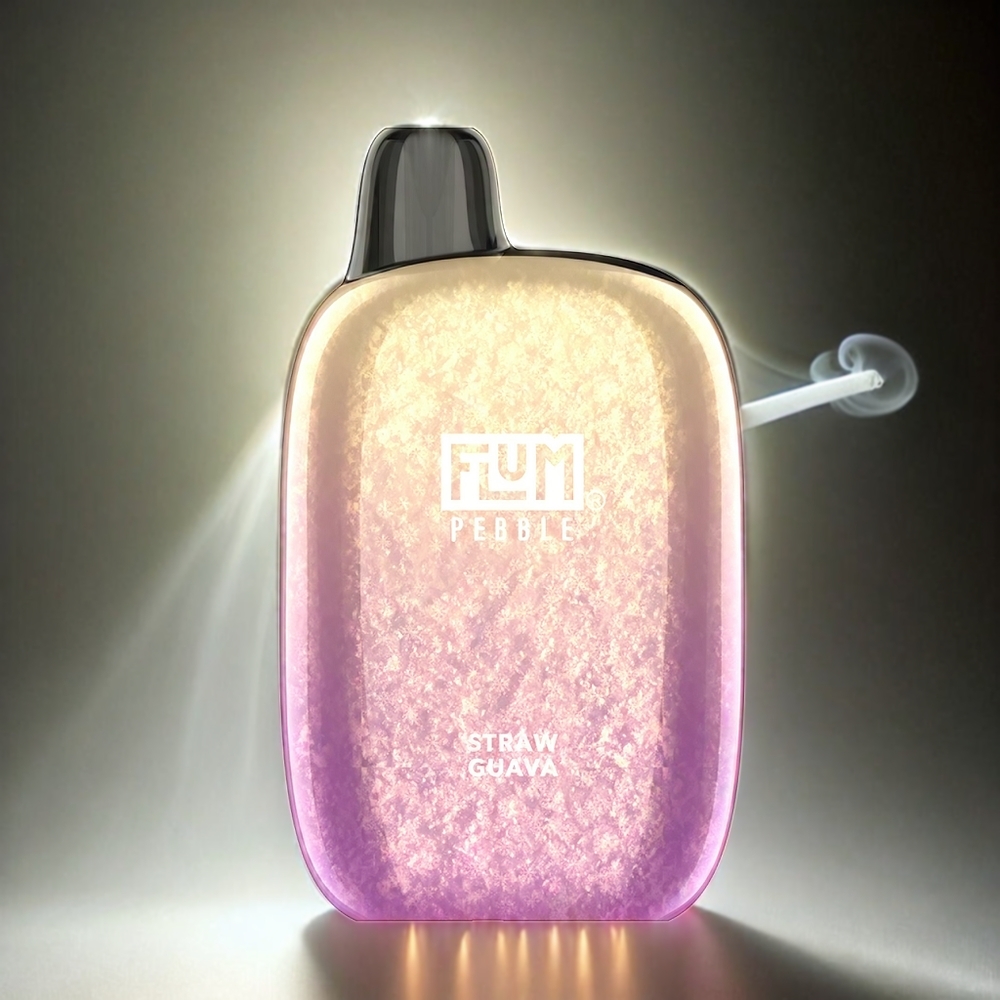 Flum Pebble 6000 Puffs Italia Ingrosso Vape Mesh Coil Guava Fragola 10ml 5% Nicotina Ricaricabile USB-C