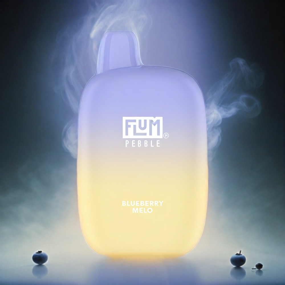 Flum Pebble 6000 Puffs Italia Ingrosso Vape Mirtillo Melone 10ml 5% Mesh Coil Ricaricabile USB-C
