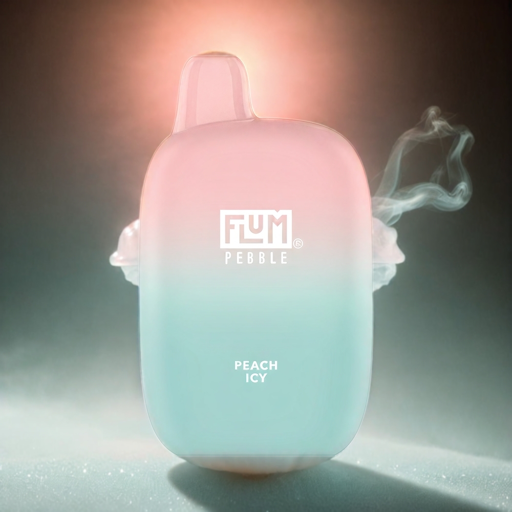 Flum Pebble 6000 Puffs Italia Ingrosso Vape Pesca Ghiacciata con 10ml eLiquido, 5% Nicotina, Batteria 500mAh, Ricaricabile Tipo-C, Mesh Coil