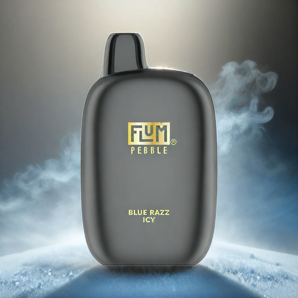 Flum Pebble 6000 Puffs Vape Blue Razz Icy Italia Ingrosso - 10ml, 5% Nic, 500mAh, Mesh Coil, Ricaricabile USB-C