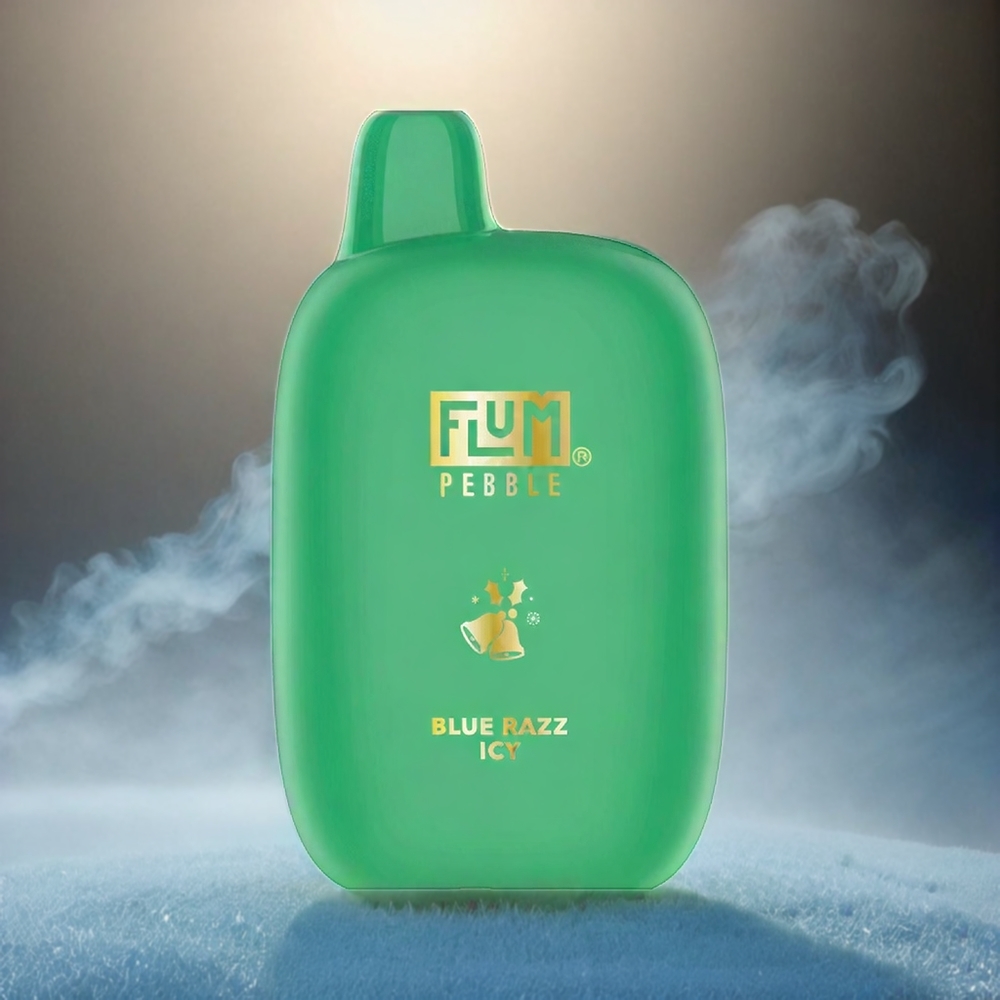 Flum Pebble 6000 Puffs Vape Blue Razz Icy Italia Ingrosso - 10ml, 5% Nic, 500mAh, Mesh Coil, Ricaricabile USB-C