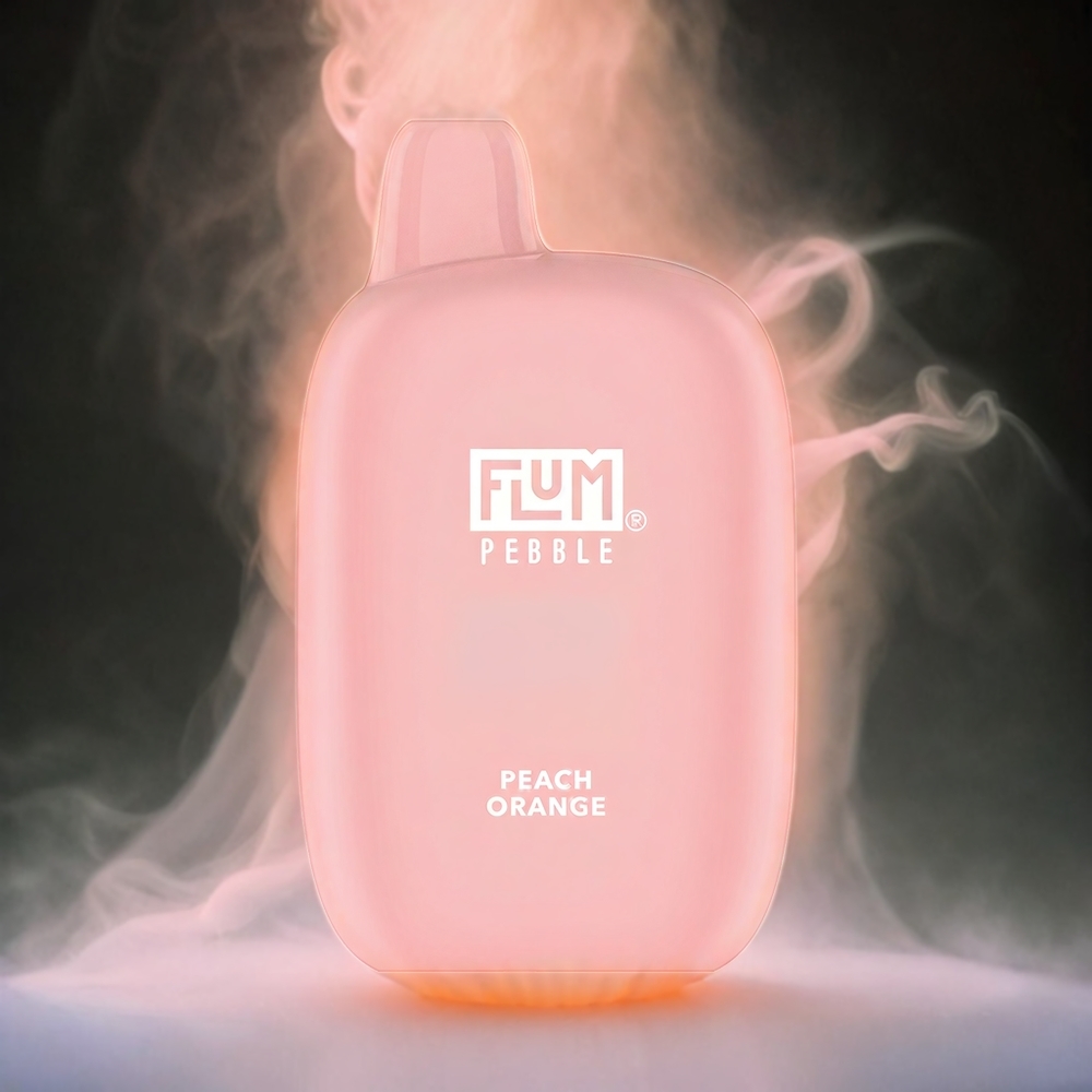 Flum Pebble 6000 Puffs Vape Pesca Arancia - Italia Ingrosso - 10ml E-liquid, 5% Nicotina, 500mAh Batteria, Mesh Coil, Ricaricabile Tipo-C