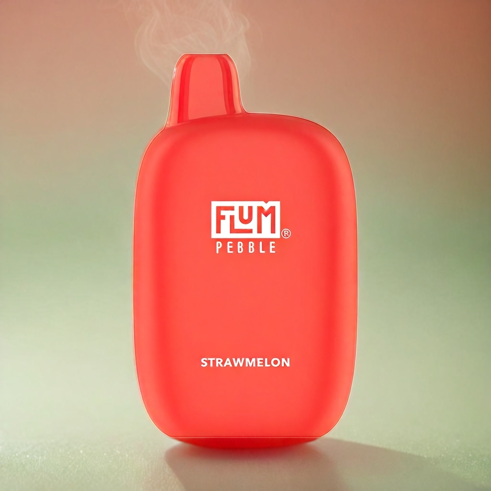 Italia Ingrosso Flum Pebble 6000 Puffs Vape Fragola-Anguria con 10ml eLiquido, 5% Nicotina, Ricaricabile USB-C