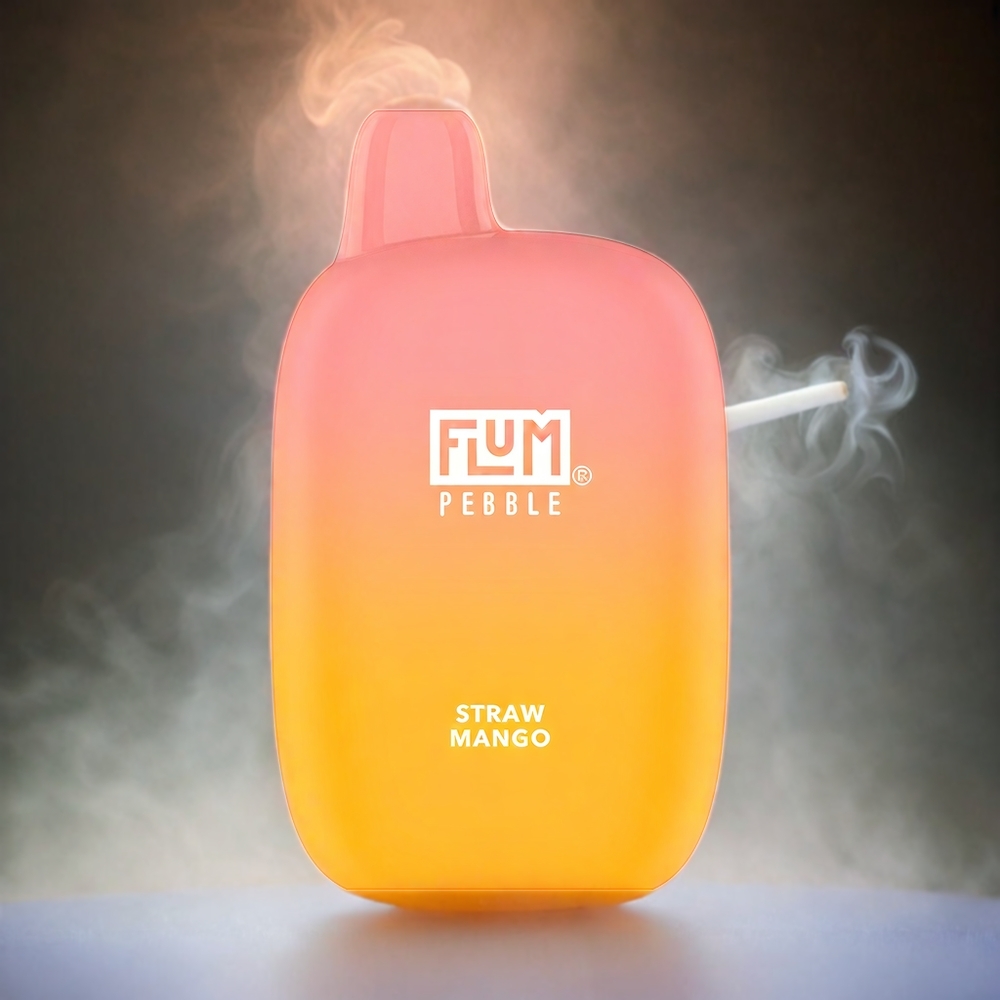 Italia Ingrosso Flum Pebble 6000 Puffs Vape Mango Fragola con 10ml e-Liquido, 5% Nicotina, Batteria 500mAh e Coil Mesh Ricaricabile USB-C