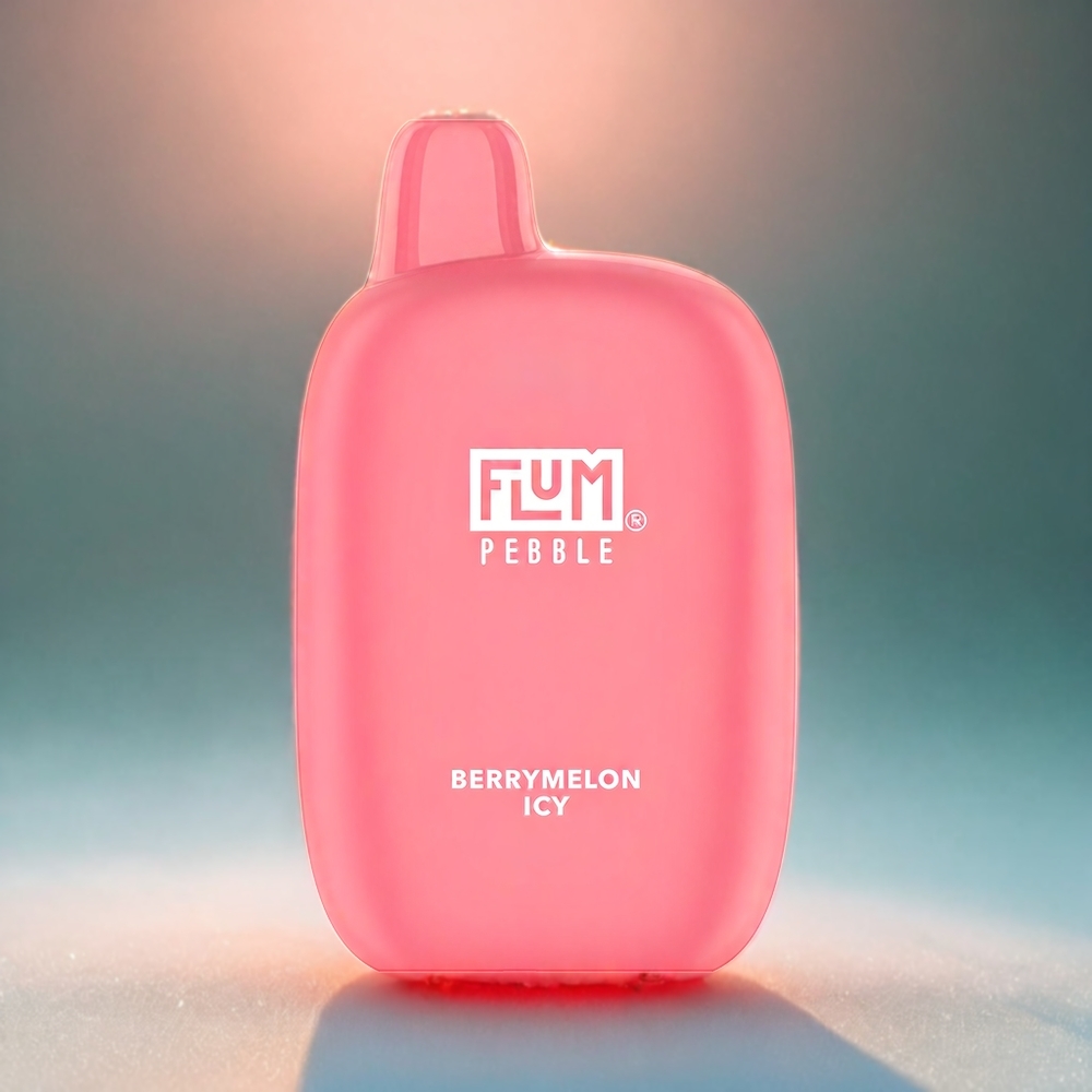 Italia Ingrosso Flum Pebble 6000 Puffs Vape Melone di Bosco Ghiacciato con 10ml di E-Liquido, 5% Nicotina e Batteria 500mAh Ricaricabile USB-C