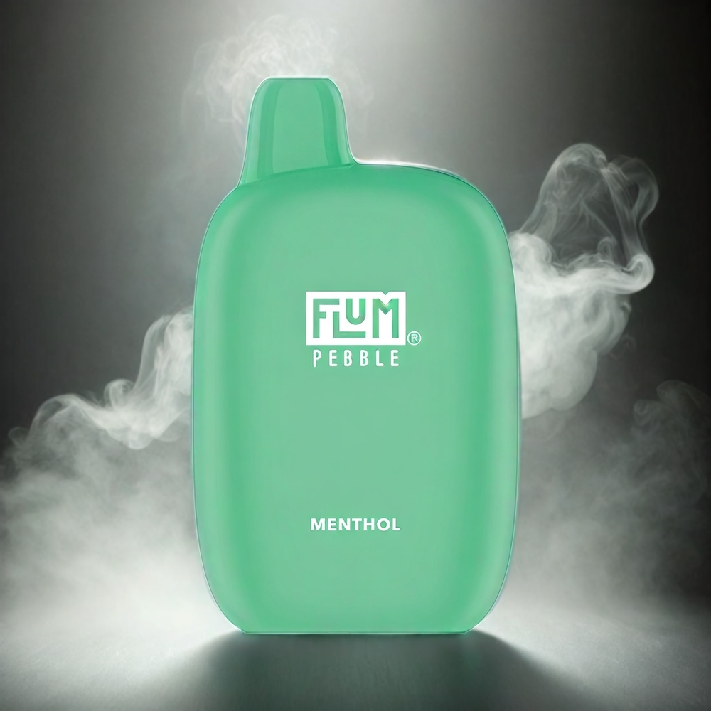 Italia Ingrosso Flum Pebble 6000 Puffs Vape Mentolo con Ricarica Tipo-C, 10ml, 5% Nicotina, Batteria 500mAh, Mesh Coil