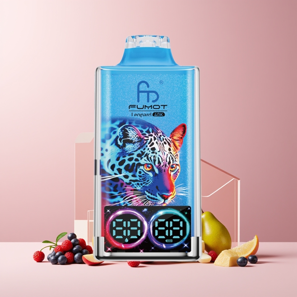 Fumot Leopard 40K Puff Italia Ingrosso Disposable Vape Bacche Miste, 5% Nicotina, Dual Mesh, 700mAh, Tipo-C