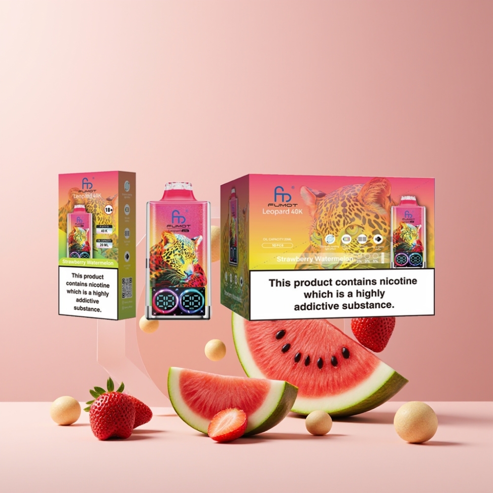Fumot Leopard 40K Puff Italia Ingrosso Disposable Vape Fragola Anguria 5% Nic, 700mAh, Type-C