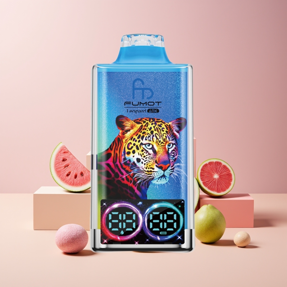 Fumot Leopard 40K Puffs Disposable Vape Anguria Bubblegum Italia Ingrosso 5% Nic 700mAh Dual Mesh Type-C