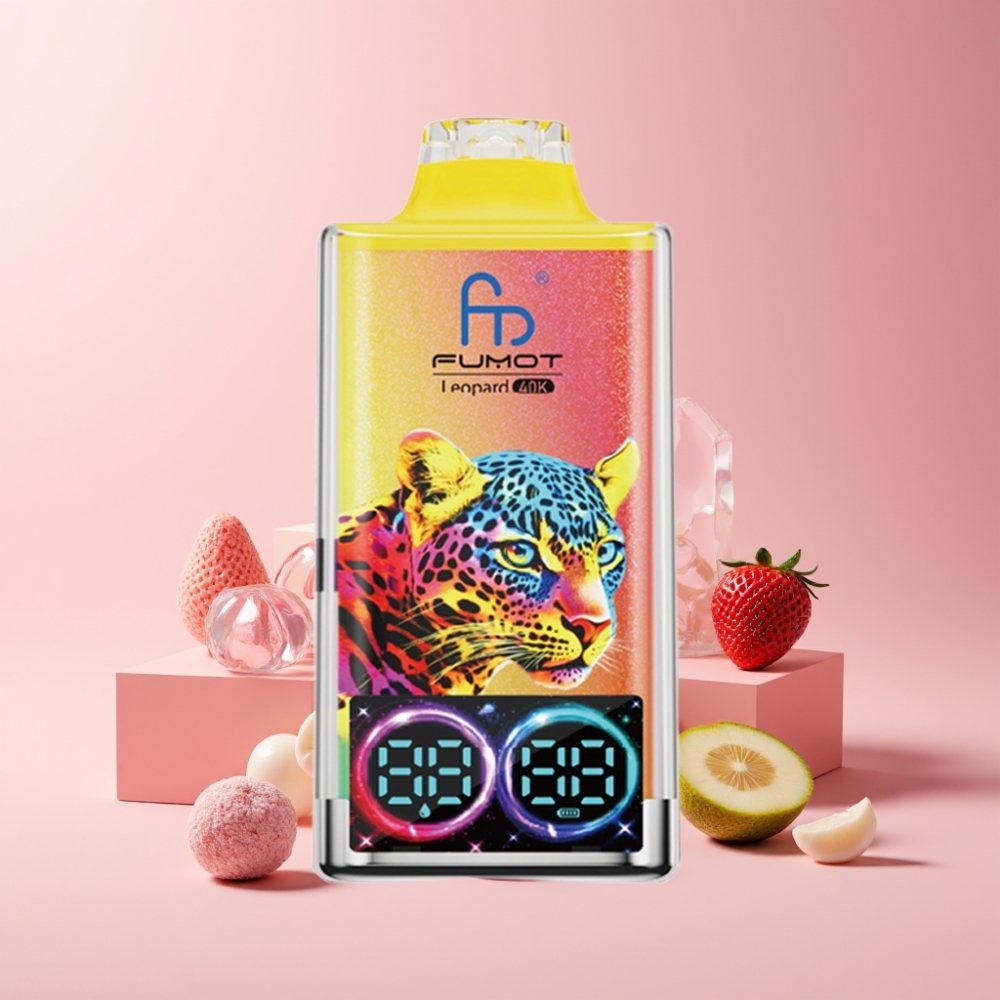 Fumot Leopard 40K Puffs Italia Ingrosso Disposable Vape Fragola Ghiaccio - 5% Nic, 700mAh, Dual Mesh, Type-C