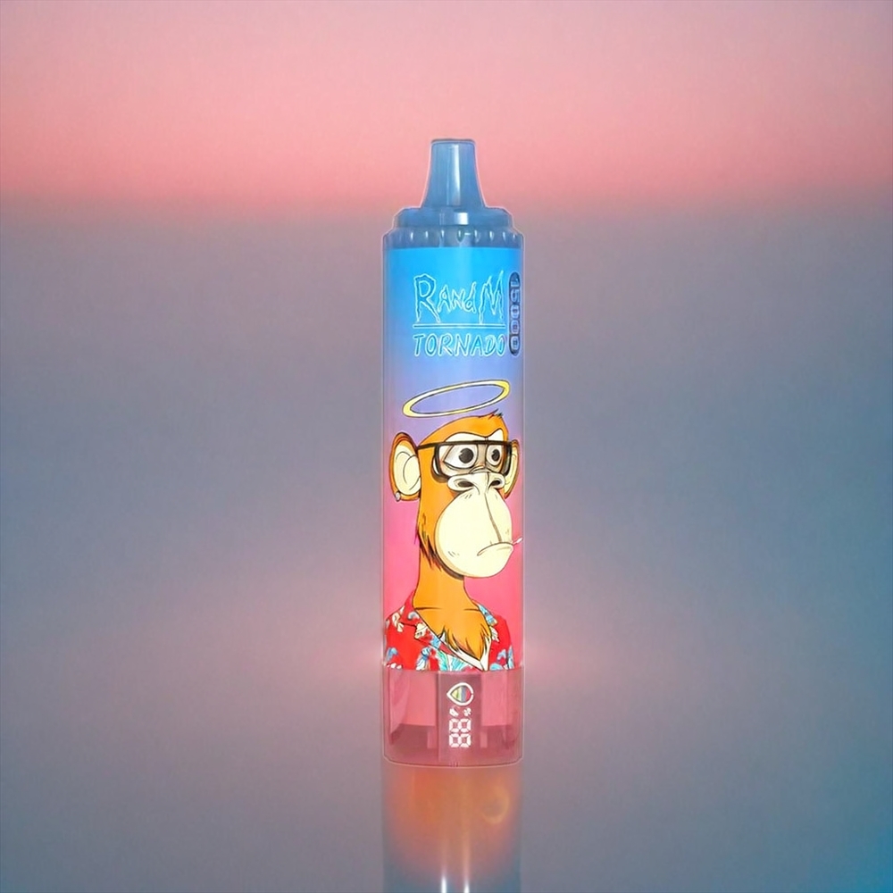 Fumot RandM Tornado 15000 Puffs Italia Ingrosso Blue Razz Cherry con 25ml Capacità e Display LCD