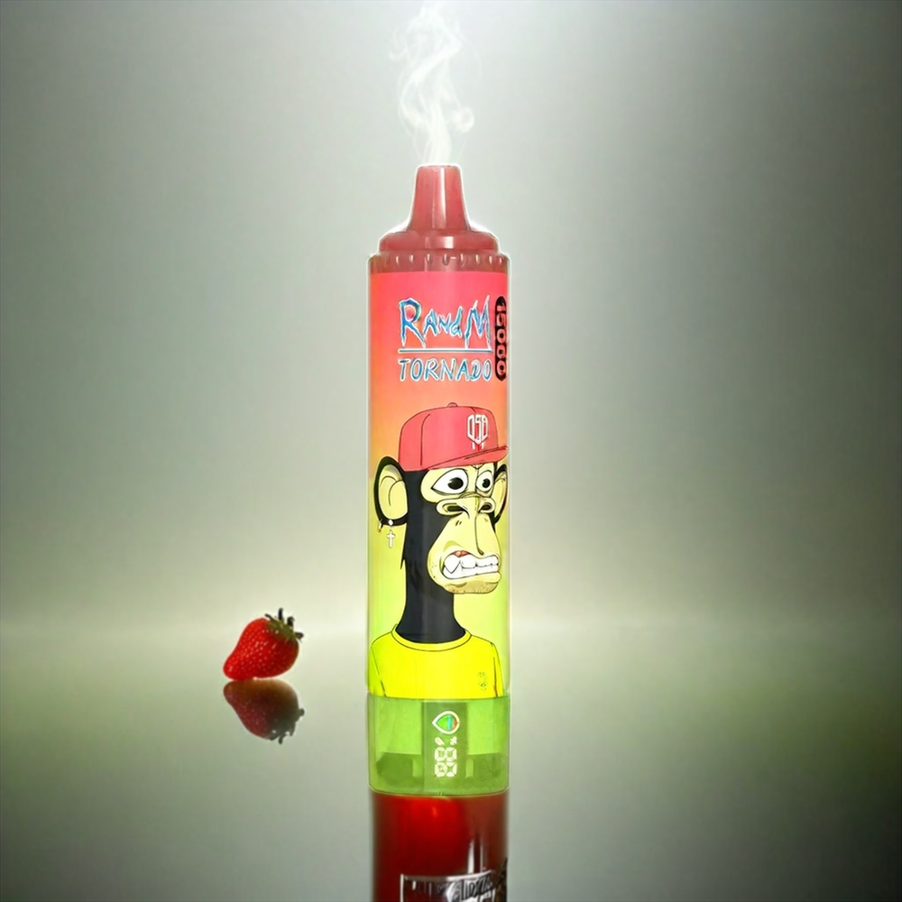 Fumot RandM Tornado 15000 Puffs Italia Ingrosso - Fragola Anguria Limonata con Schermo LCD, 25ml, 850mAh, Ricarica Type-C