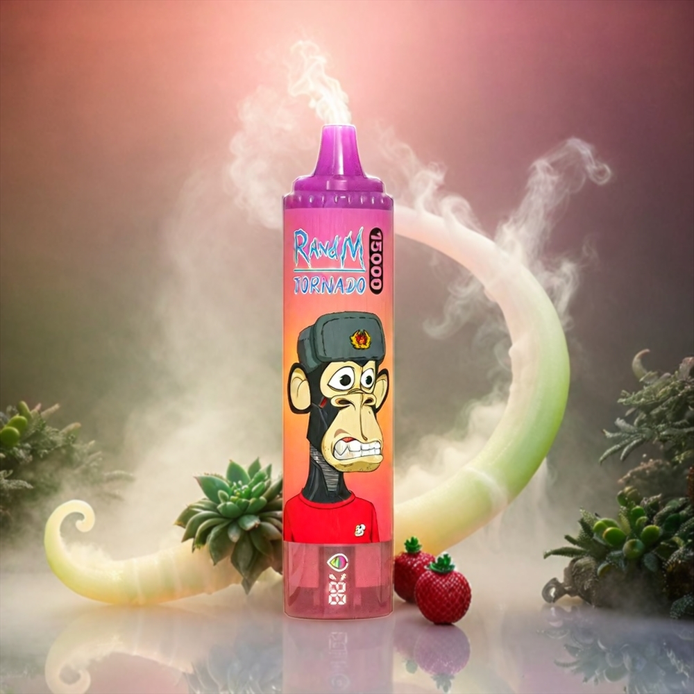 Fumot RandM Tornado 15000 Puffs Italia Ingrosso: Frutto del Drago, Display LCD, 25ml, Mesh Coil 0.9 Ohm, USB Type-C