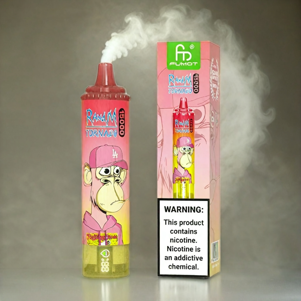 Fumot RandM Tornado 15000 Puffs Italia Ingrosso - Limone, 25ml, 850mAh, 0.9 Ohm Mesh