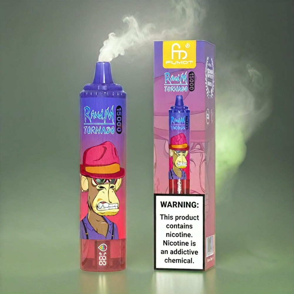 Fumot RandM Tornado 15000 Puffs Italia Ingrosso – Mela Acida con 25ml, Mesh 0.9 Ohm