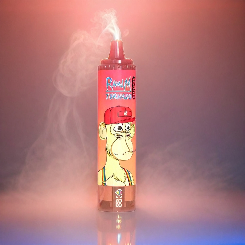 Fumot RandM Tornado 15000 Puffs Italia Ingrosso Vape Fragola Red Bull con Display LCD, 25ml, 850mAh, Mesh Coil 0.9 Ohm