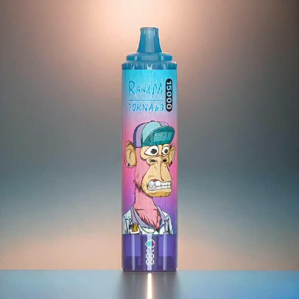 Fumot RandM Tornado 15000 Puffs Italia Ingrosso Vape Mirtillo Lampone con LCD, 25ml, Tipo-C Ricaricabile, Batteria 850mAh