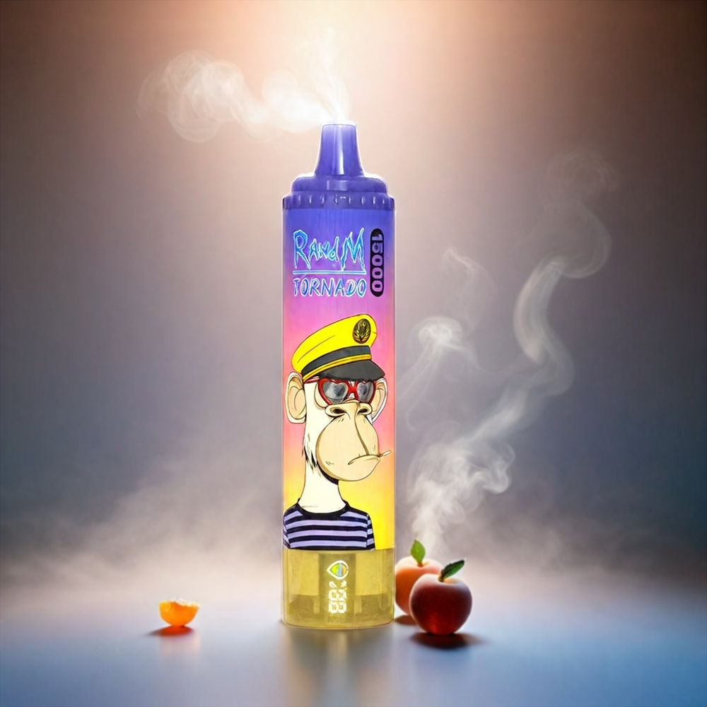 Fumot RandM Tornado Italia Ingrosso 15000 Puffs Vape Pesca e Mirtillo Caramello 25ml 850mAh Mesh Coil