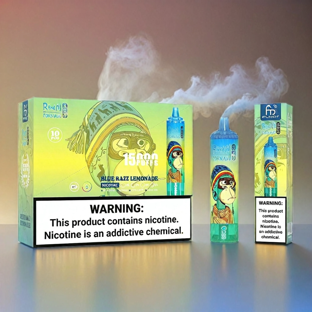 Fumot Randm Tornado 15000 Puffs Italia Ingrosso - Blue Razz Lemonade (Blu Lampone Limonata) con 25ml e 850mAh